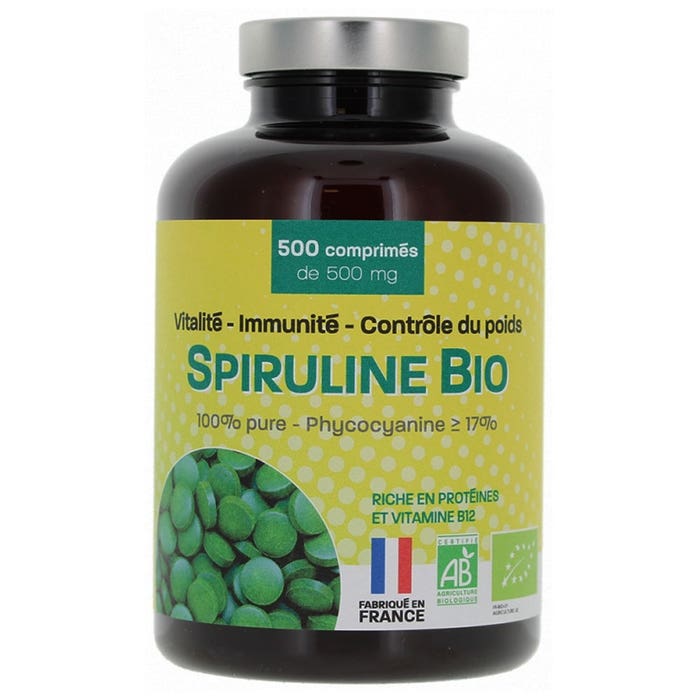 Spiruline 500 mg certifiée Ecocert comprimés Spiruline 500 mg certifiée Ecocert comprimés