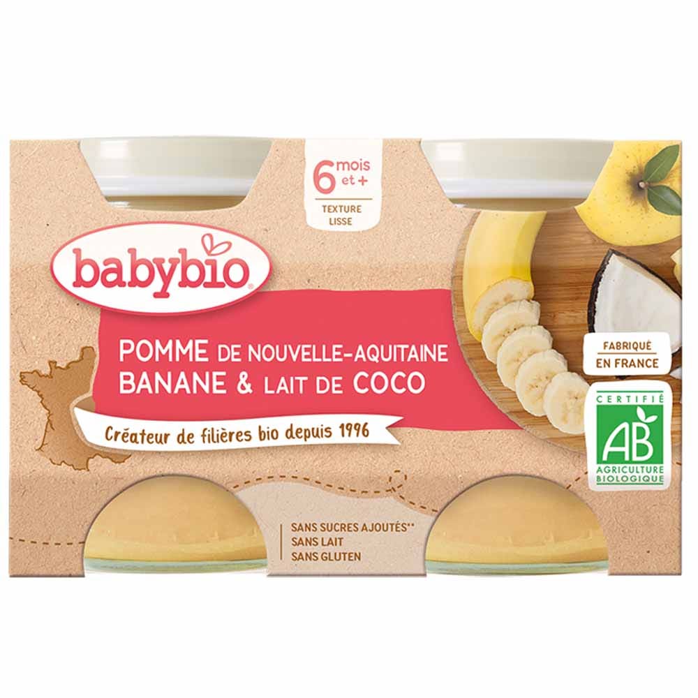 Babybio Fruit Fruit Compote From 6 Months 2x130g