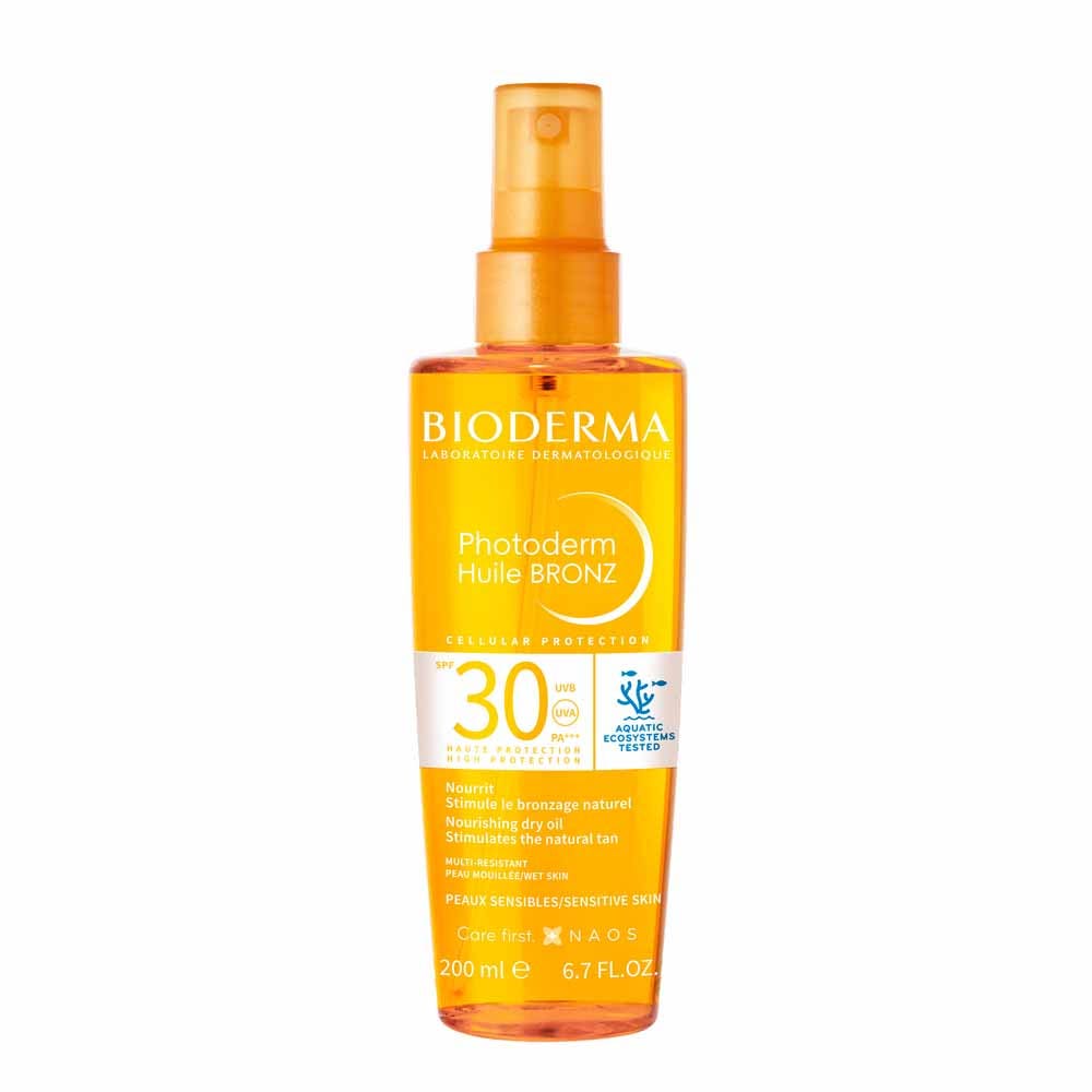 Bioderma Photoderm Bronz Dry Oil High Protection Sensitive Skin Spf30 Peaux sensibles 200ml