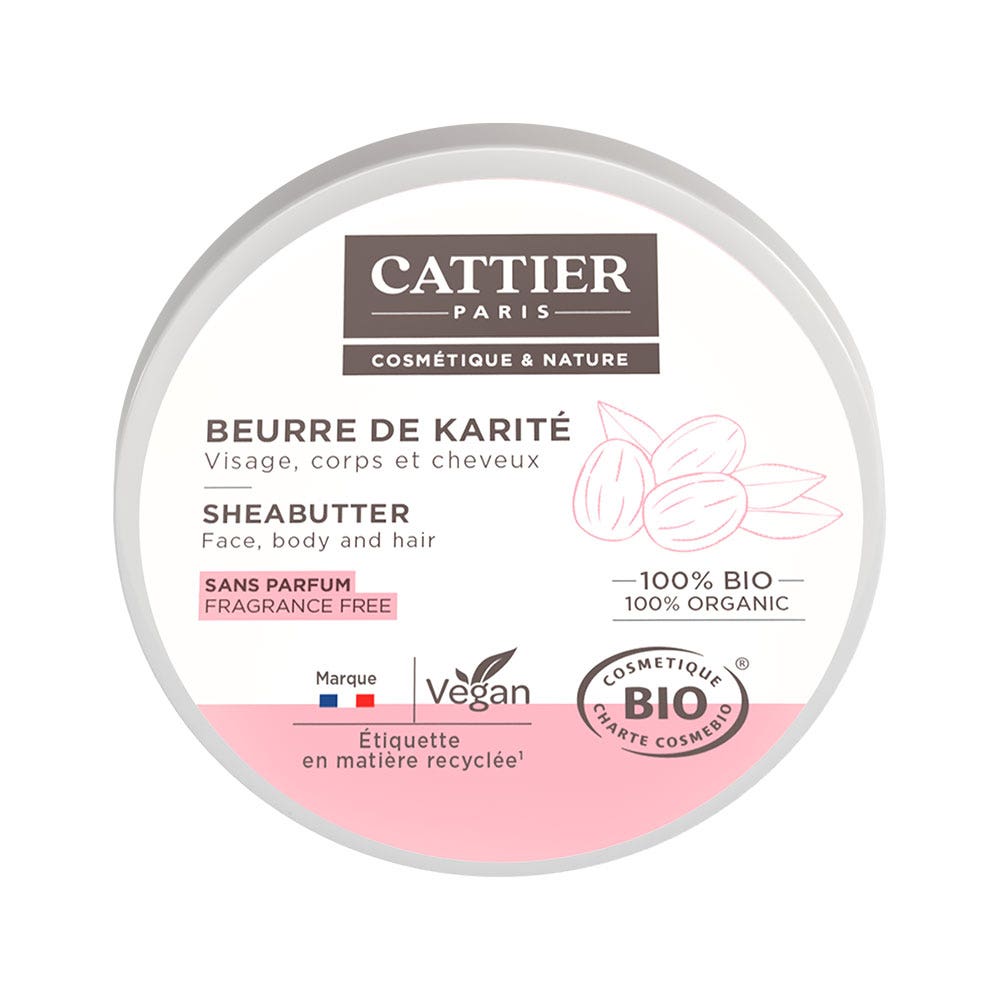 Cattier Organic Shea Butter 100 % Natural Face Body And Hair 100g
