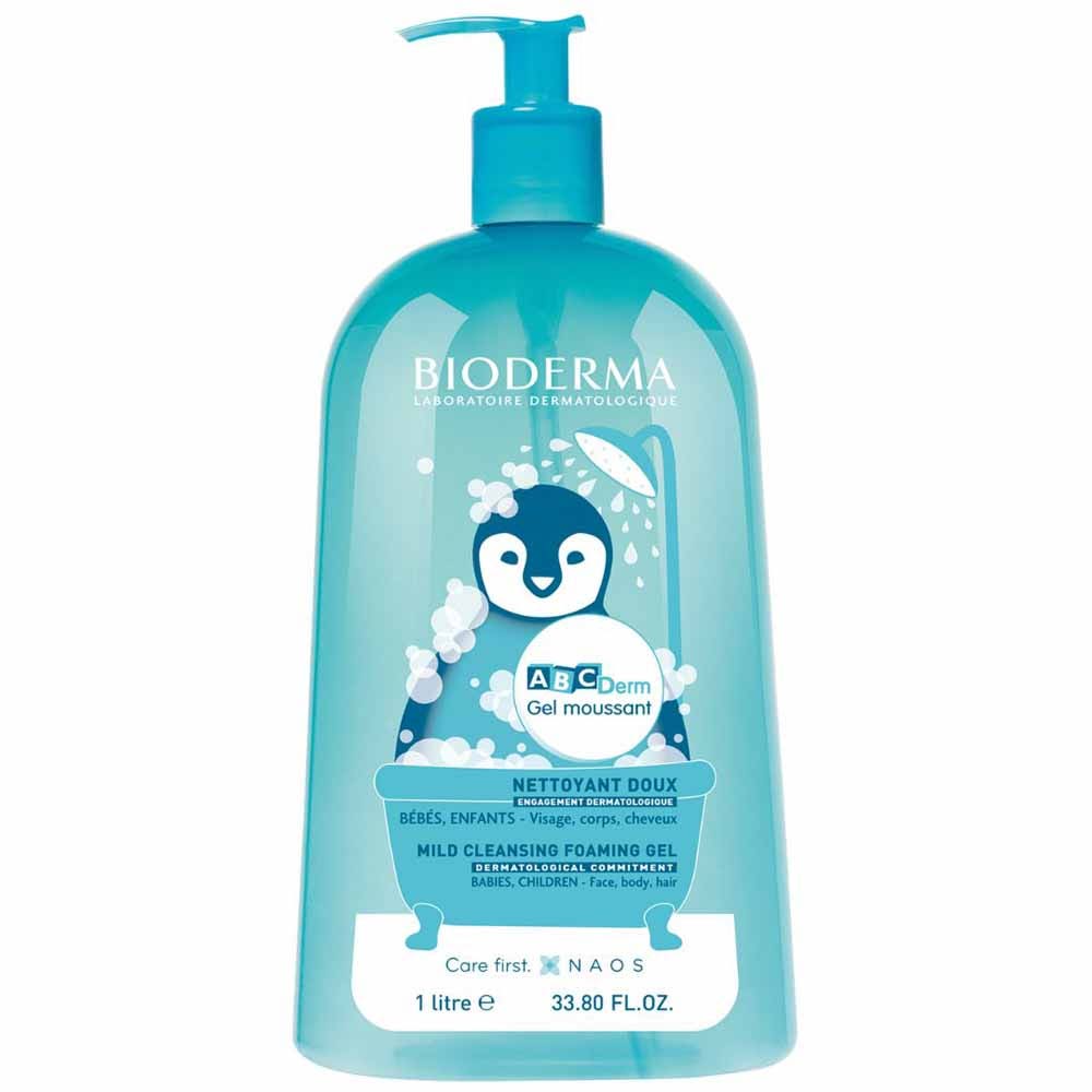 Bioderma Abcderm Gentle Cleansing Foaming Gel for Babies & Children Gel lavant doux 1l