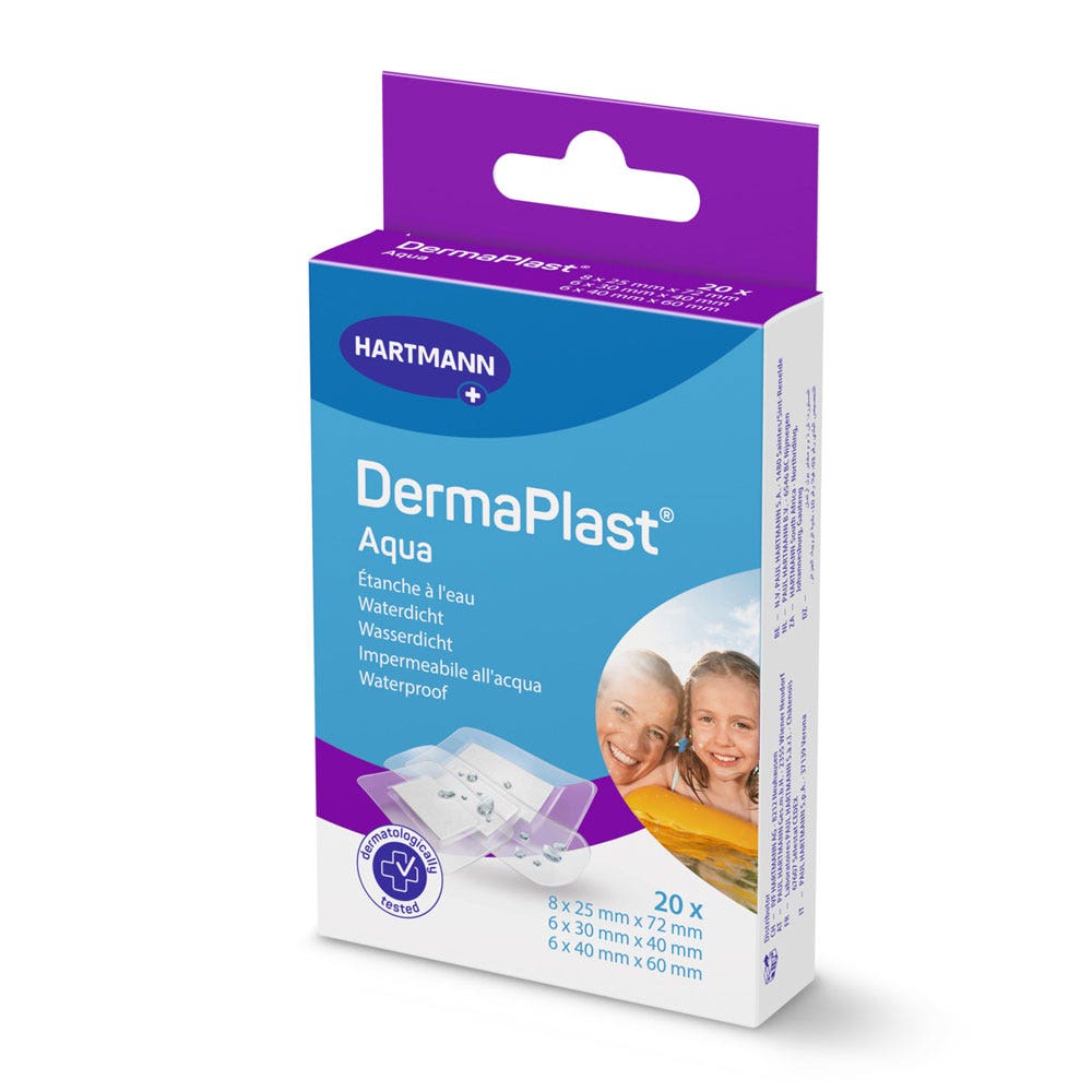 Hartmann Dermaplast Pansements Classiques Aqua 3 Tailles X20