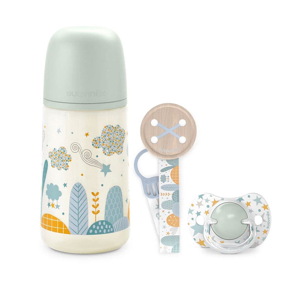 Suavinex Dreams Giftboxes Feeding Bottle + Pacifier + Clip 0 to 6 months 270ml