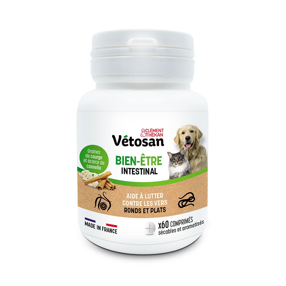 Clement-Thekan Vétosan Anti-Worms Dog and Cat 60 tablets