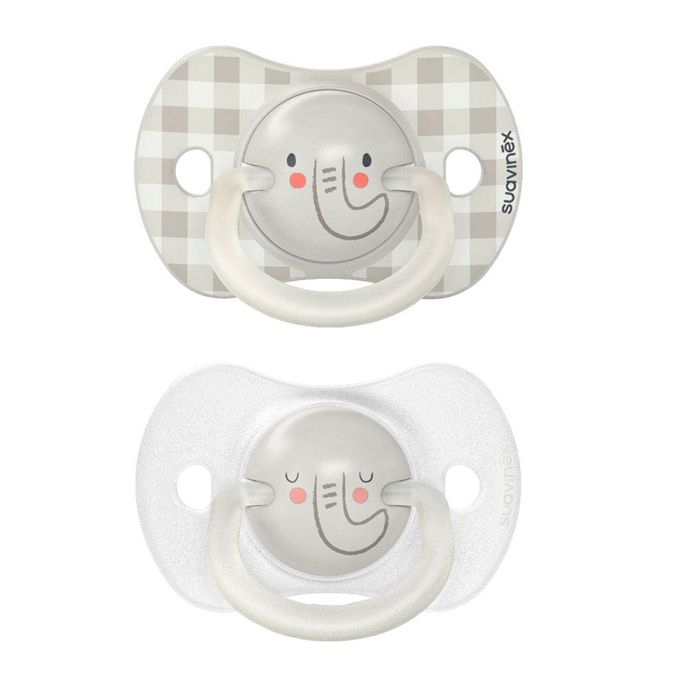 Suavinex SxPro Night &amp; Day Physiological Silicone Soother 0-6 Months 0 à 6 Mois x2