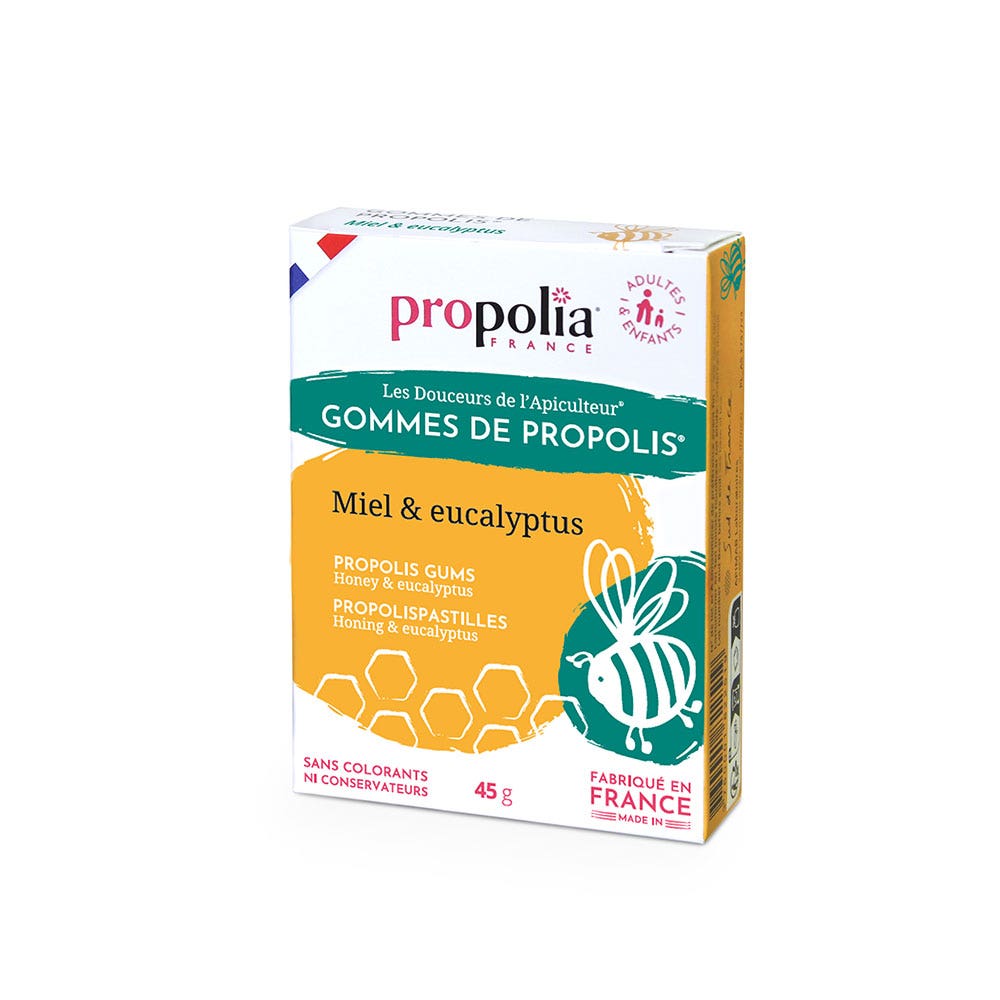 Propolia Propolis Gums Honey And Eucalyptus 45g
