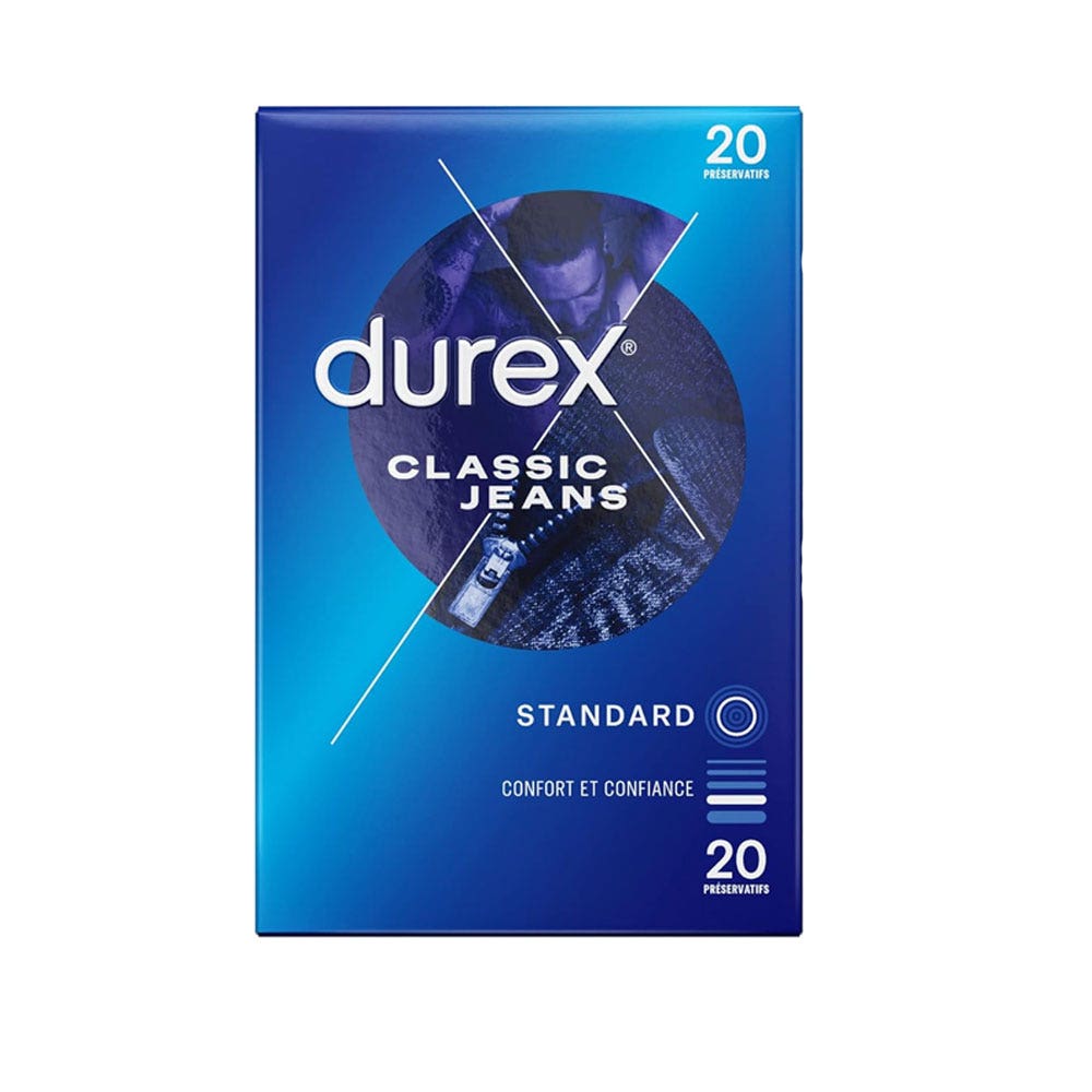 Durex Jeans Classic Lubricated Condoms x20