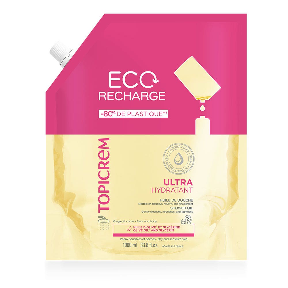 Topicrem Ultra-Hydrating Eco Shower Oil Refill 1000ml