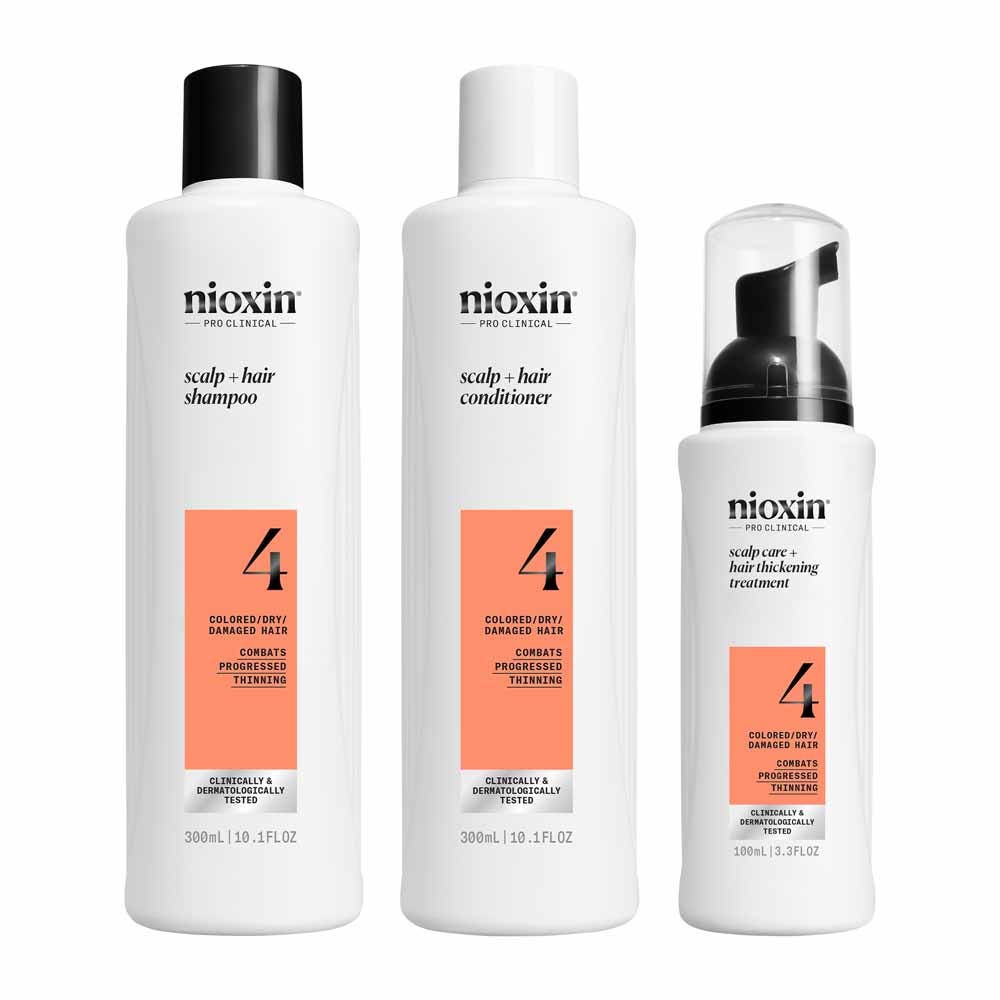 Nioxin System 4 Kit for Dyed/Dry/Damaged Hair and Advanced Loss 700ml