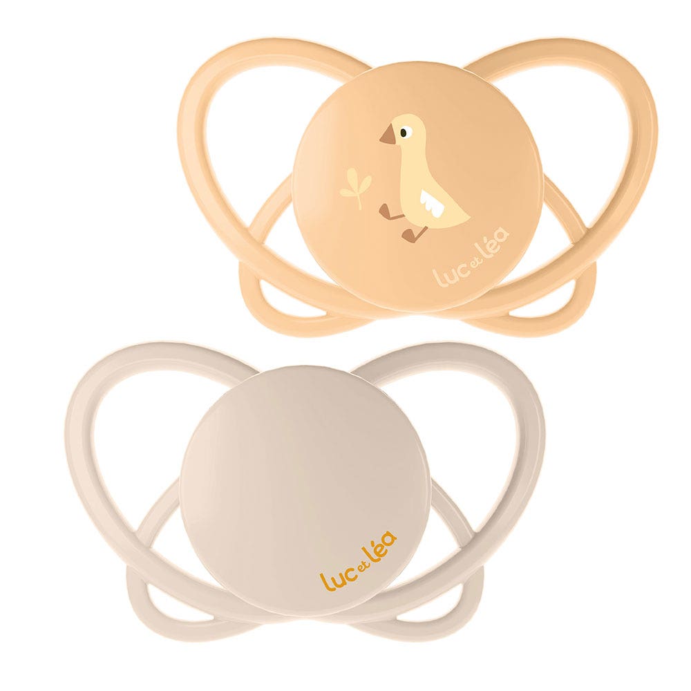 Luc Et Lea Physiological Silicone soothers without rings 0 to 6 months x2