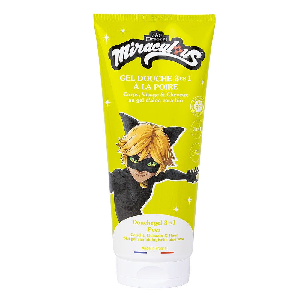 Le Comptoir Du Bain Gel douche Miraculous 3en1 senteur Poire 200ml
