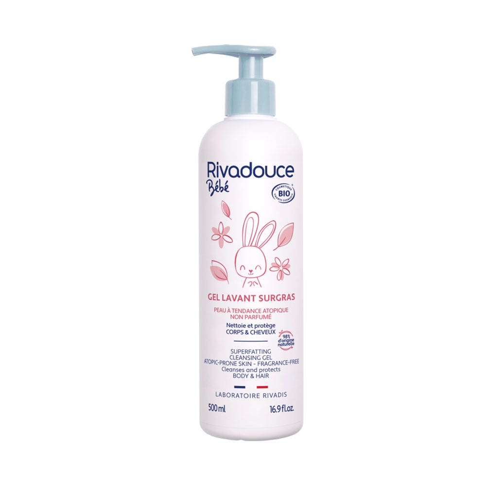 Rivadouce Baby Organic surgras cleansing gel without Perfumes Body &amp; Hair 500ml