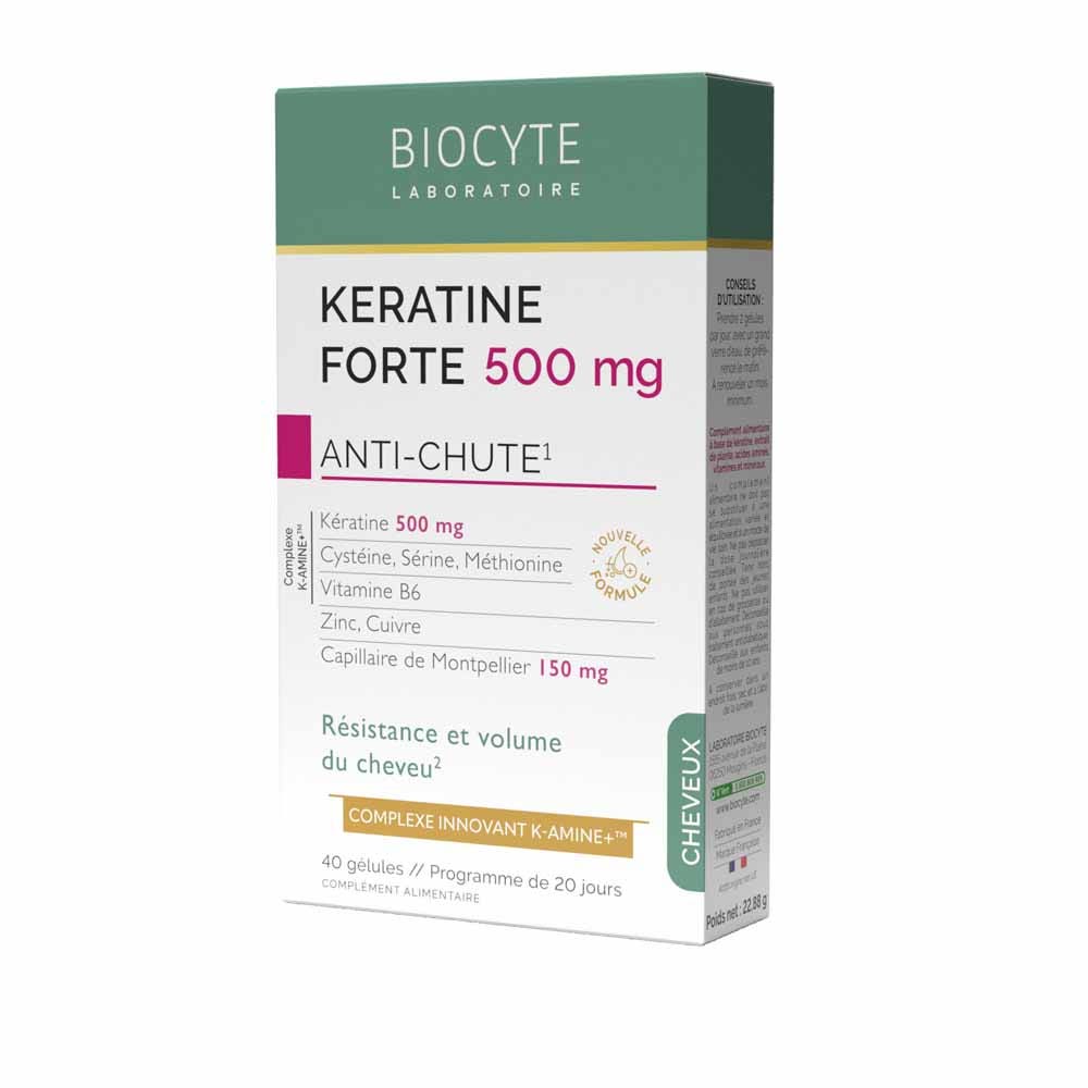 Biocyte Hair Keratin Forte 500mg Anti-Hair Loss 40 capsules
