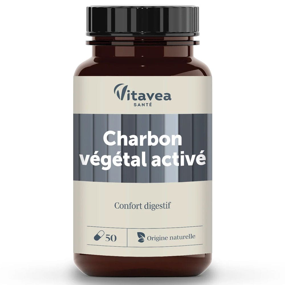 Vitavea Santé Nutri'sentiels Activated Vegetable Charcoal Digestive Comfort 50 capsules