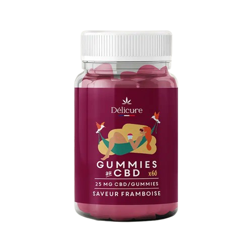 Delicure CBD 25 mg raspberry flavour 60 gummies