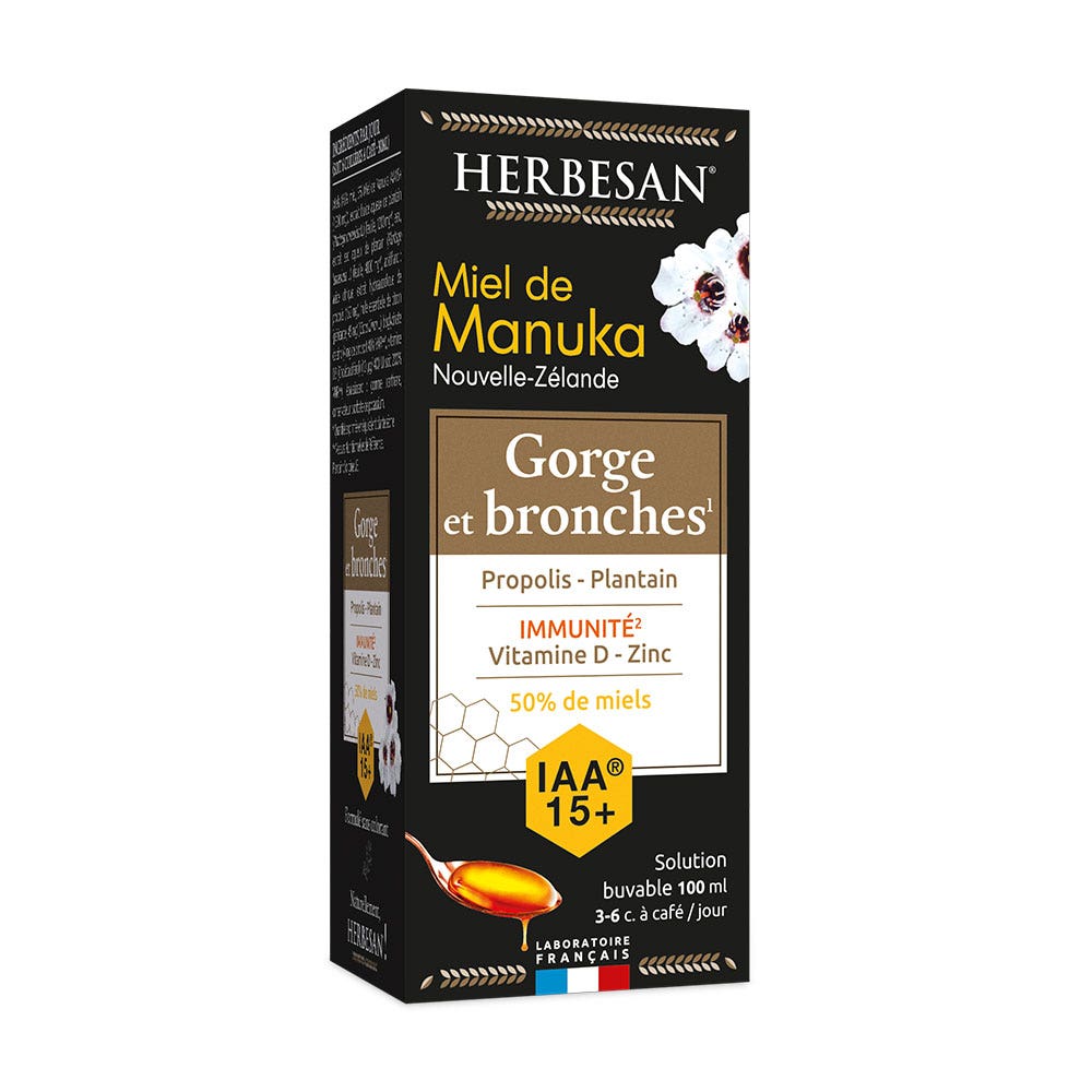 Herbesan Manuka Honey Throat and Bronchial System 100ml