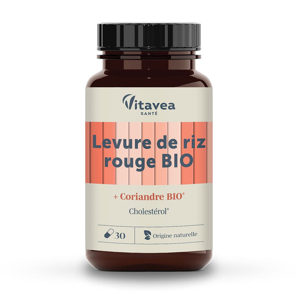 Vitavea Santé Nutri'sentiels Organic Red Rice &amp; Coriander Yeast Cholestérol 30 capsules