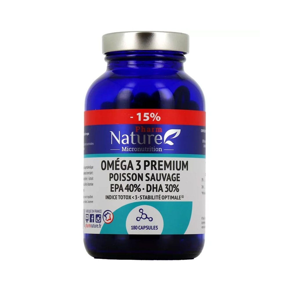 Kersiens Premium Omegas 3 Poisson Sauvage 180 capsules