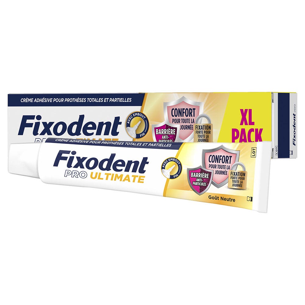 Fixodent Pro Ultimate Adhesive Cream For Total & Partial Dentures Taste Neutre 57ml