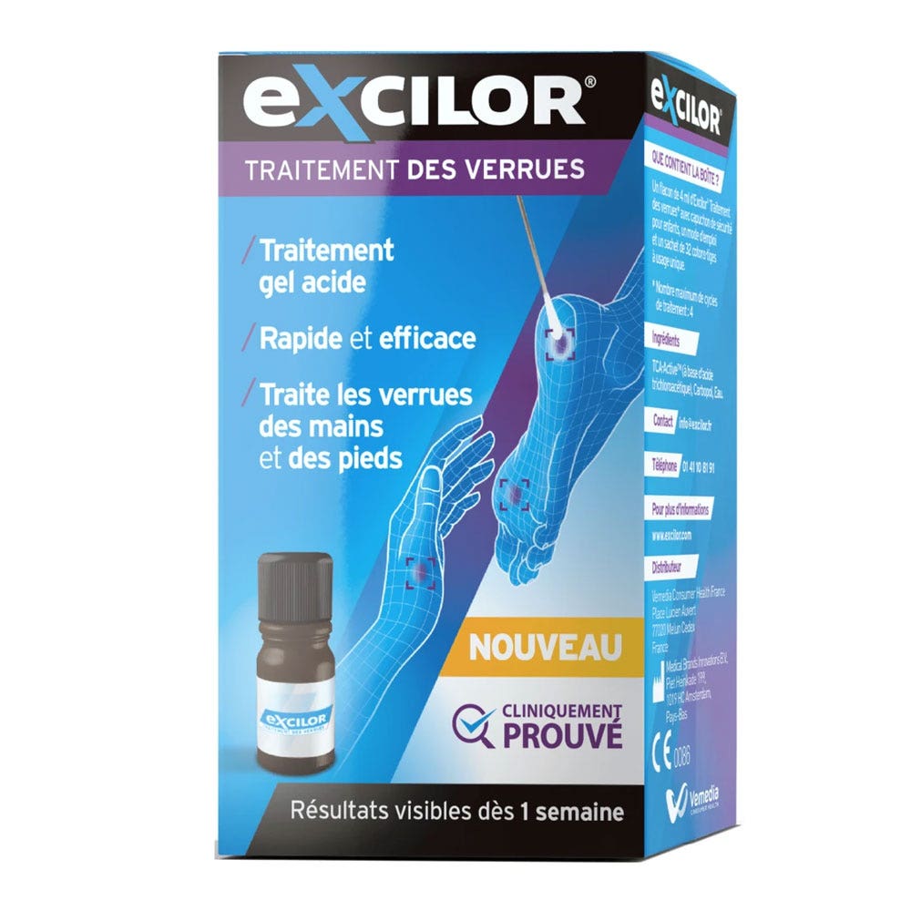 Excilor Acid Gel Treatment For Warts On Hands And Feet 4ml