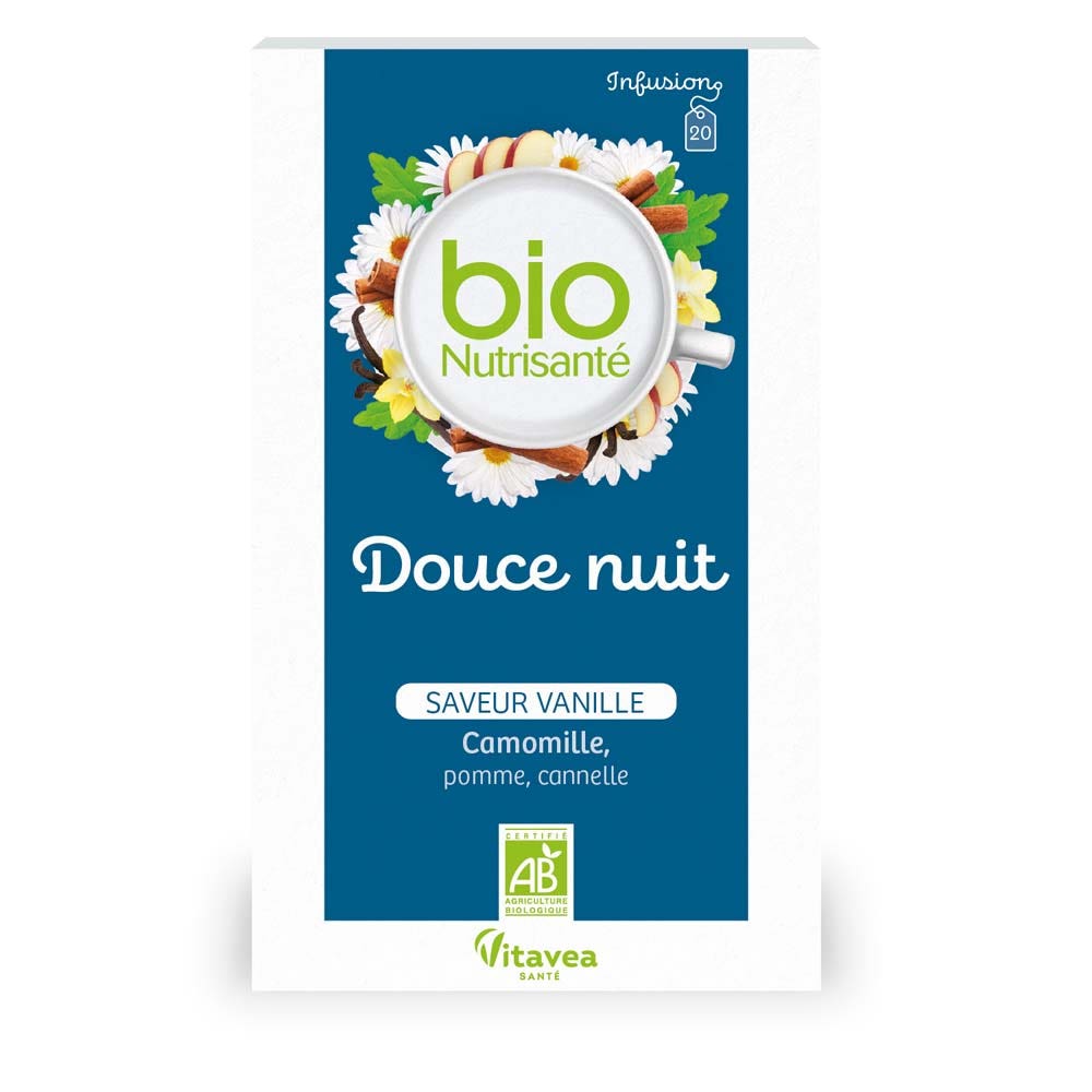 Vitavea Santé BioNutrisanté Organic Sweet Night infusion vanilla flavour 20 sachets