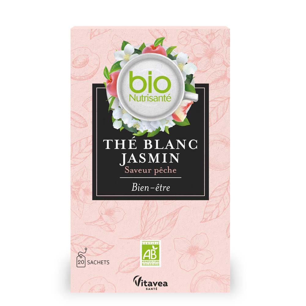 Vitavea Santé BioNutrisanté Jasmine white tea peach flavour 20 sachets