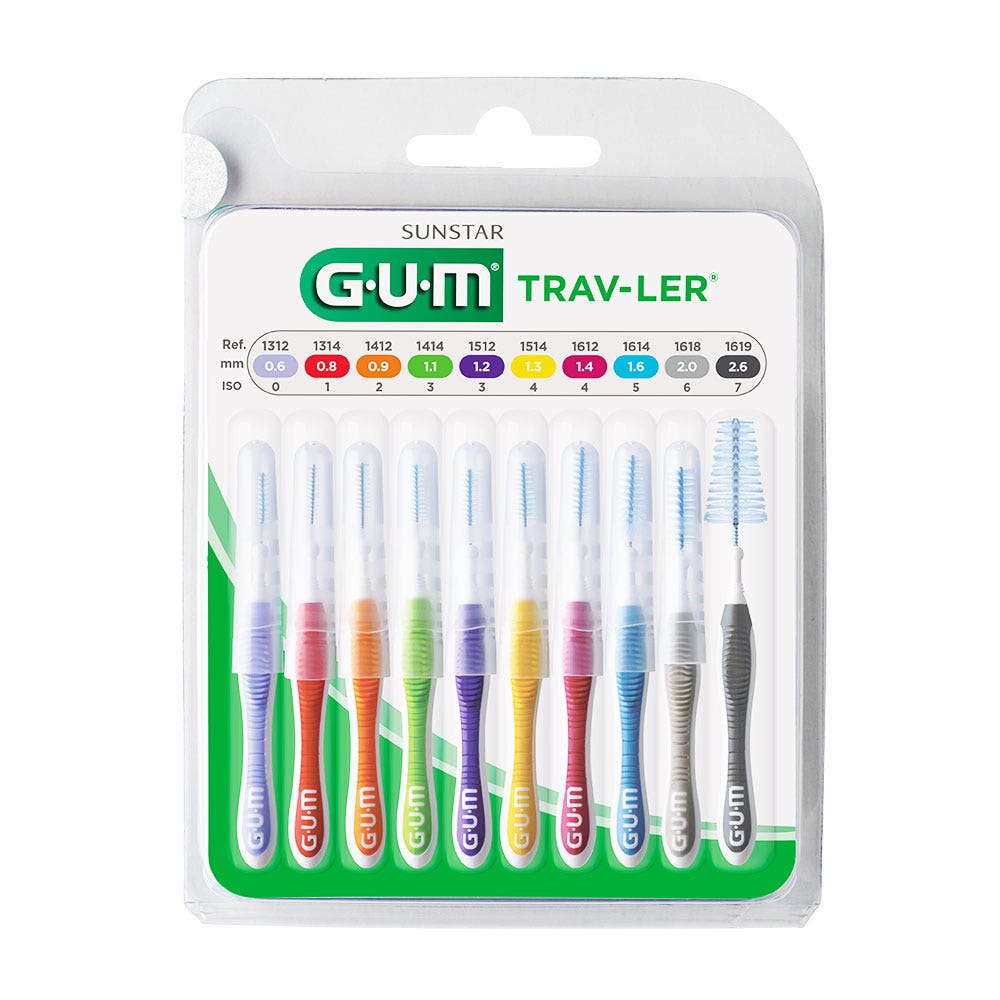 Gum Trav-ler Trav-ler Brush 10 Size x10