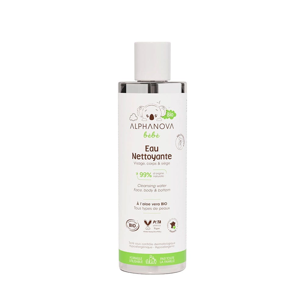 Alphanova Bébé Cleansing water face, body and nappy area 200 ml