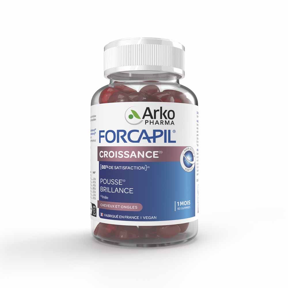 Arkopharma Forcapil Growth, Strength & Shine hair and nails 60 gummies