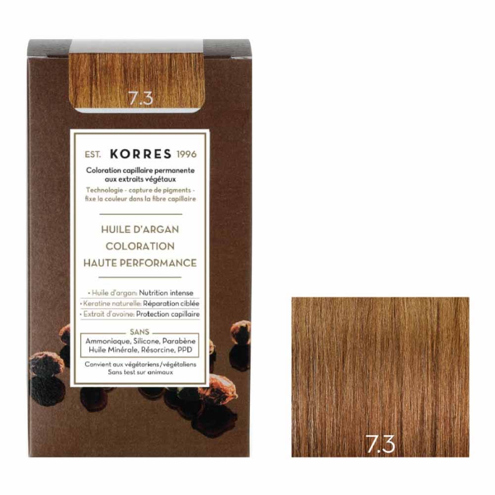 Korres Argan oil Permanent Hair Colour With Argan Oil 50ml 7.3 GOLDEN BLOND
