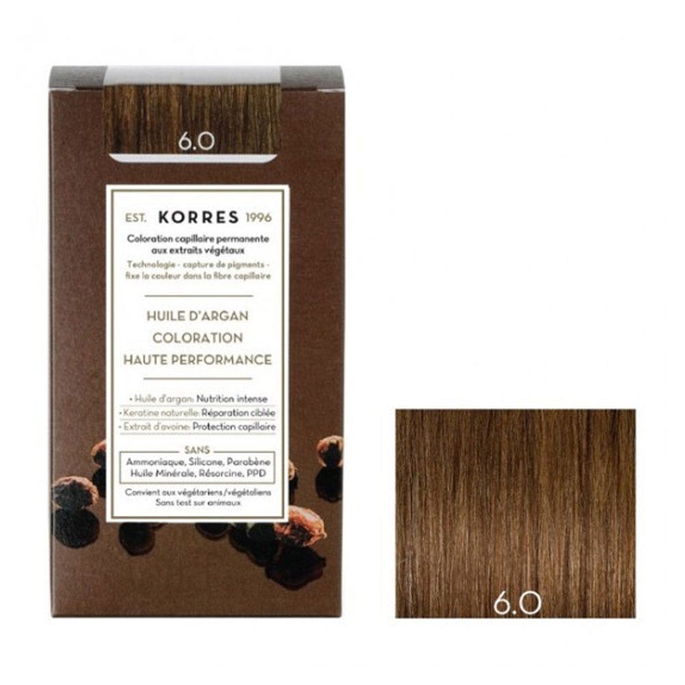 Korres Argan oil Permanent Hair Colour With Argan Oil 50ml 6.0 DARK BLONDE