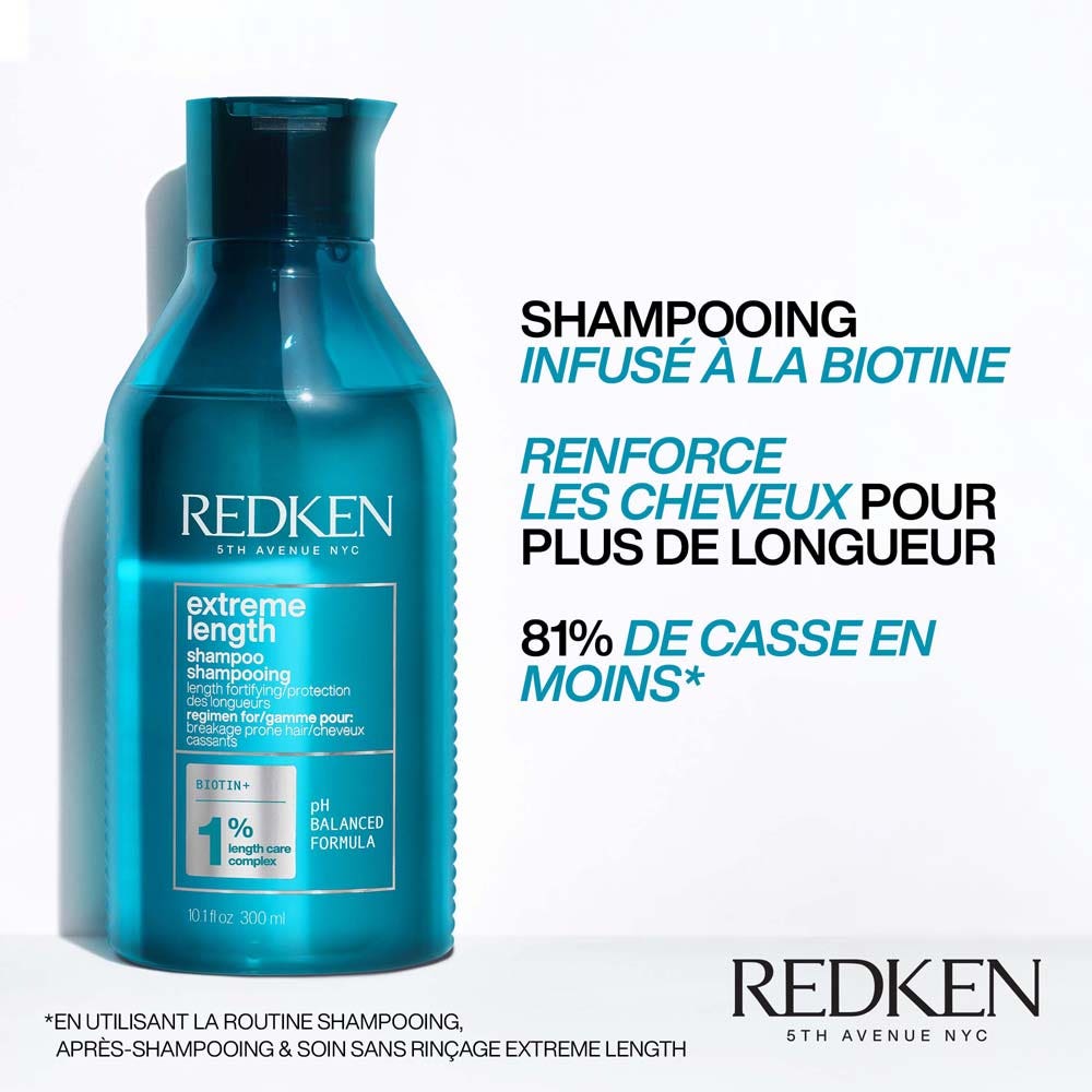 Redken Haarshampoo Für Lange Und Starke Haare, Anti Haarbruch, Mit Biotin, Extreme Length Shampoo, 1 X 300 Ml - View #2