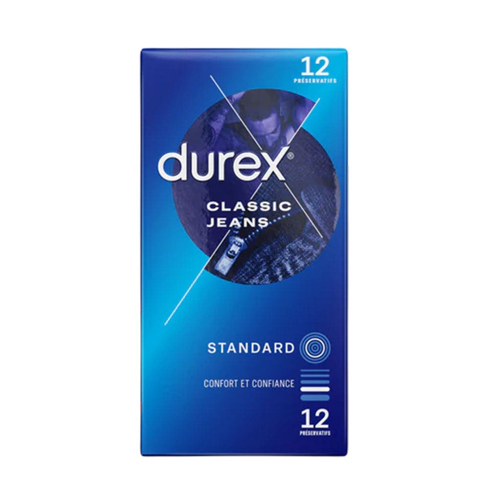 Durex Jeans Classic Lubricated Condoms X12