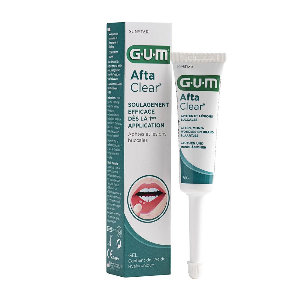 Gum AftaClear Gel mouth ulcers and oral lesions 10 ml