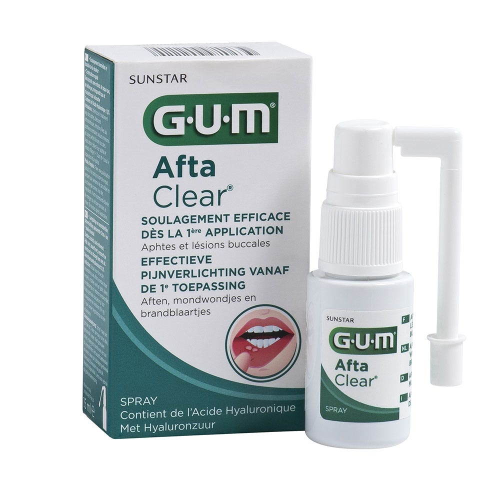 Gum AftaClear Spray Mouth ulcers and oral lesions 15ml