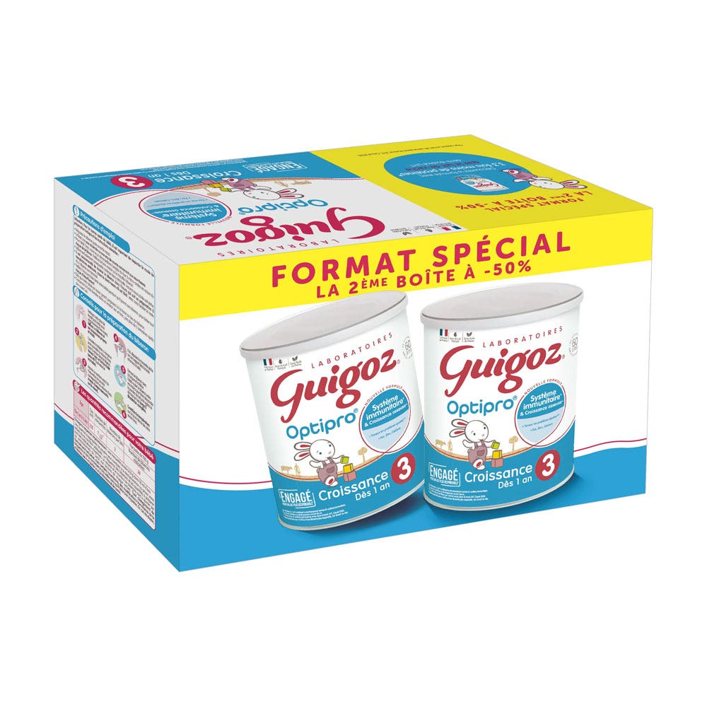 Guigoz Optipro Growth milk powder special format from 1 year 2 x 780 g