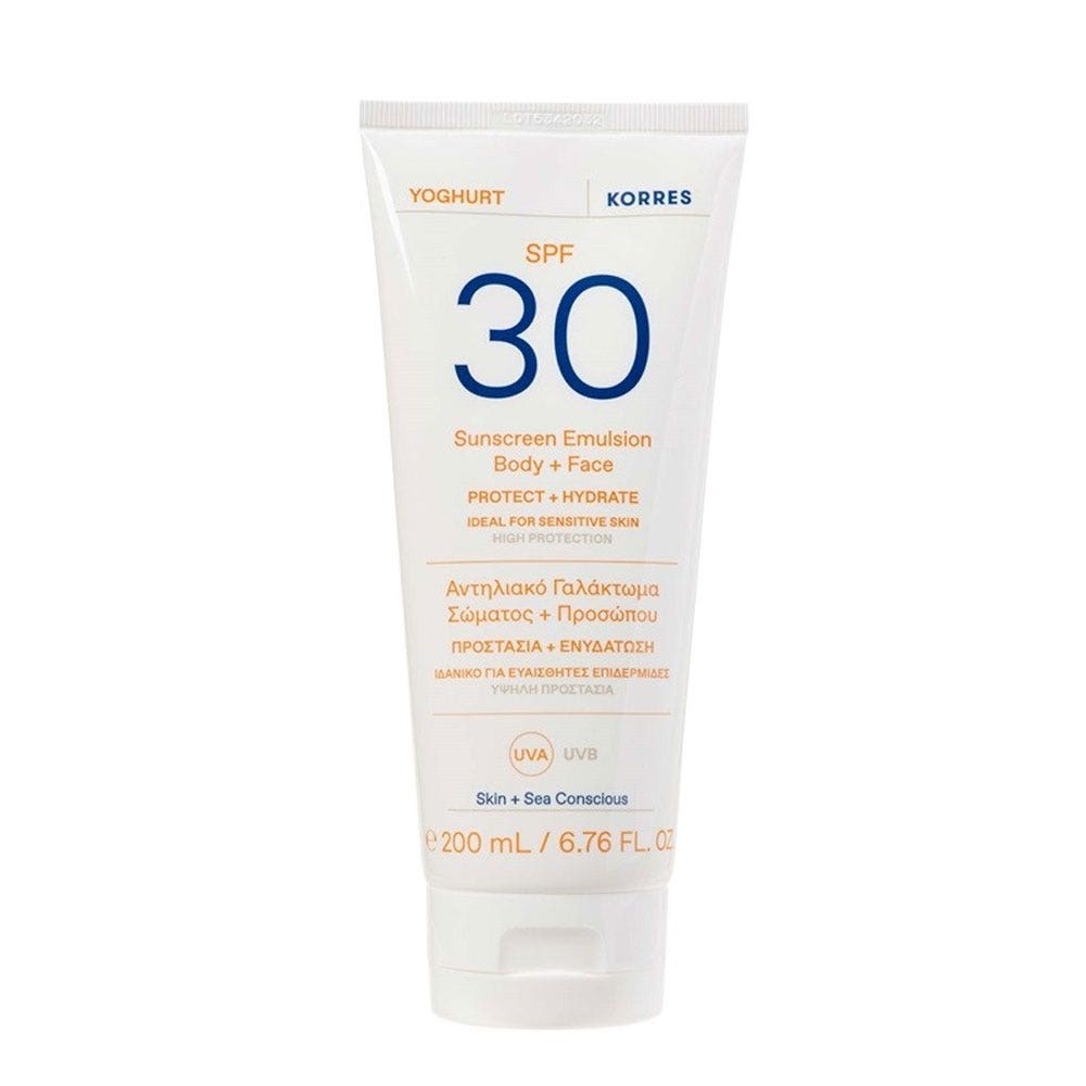 Korres Yoghurt Sunscreens Face &amp; Body Cream SPF30 200ml