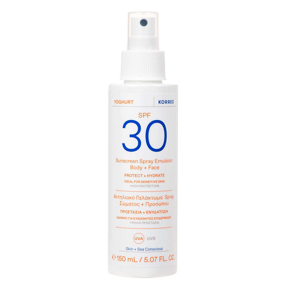 Korres Yoghurt Sunscreens Face &amp; Body SPF30 Spray 150ml