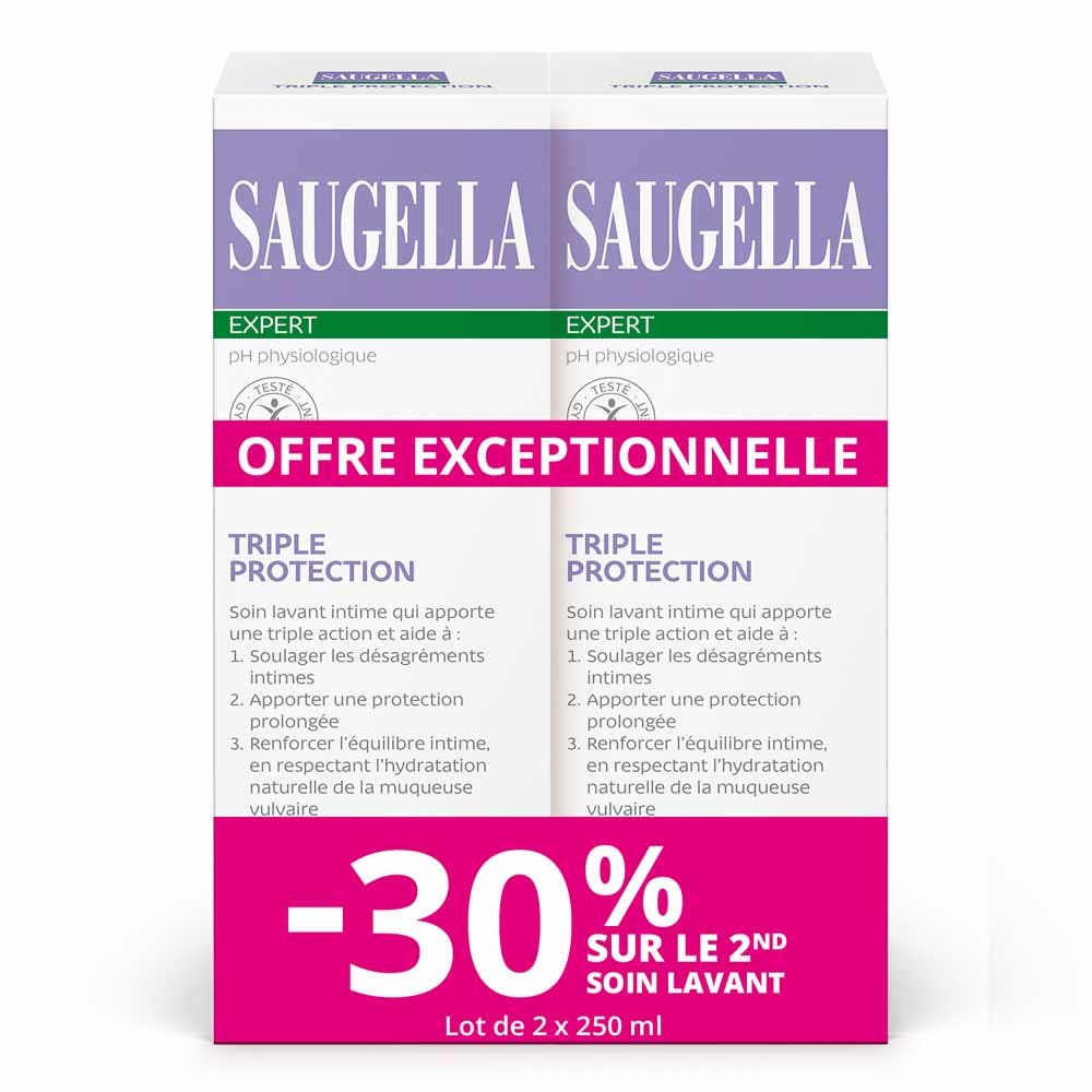 Saugella Triple protection intimate wash intimate discomfort 2 x 250 ml