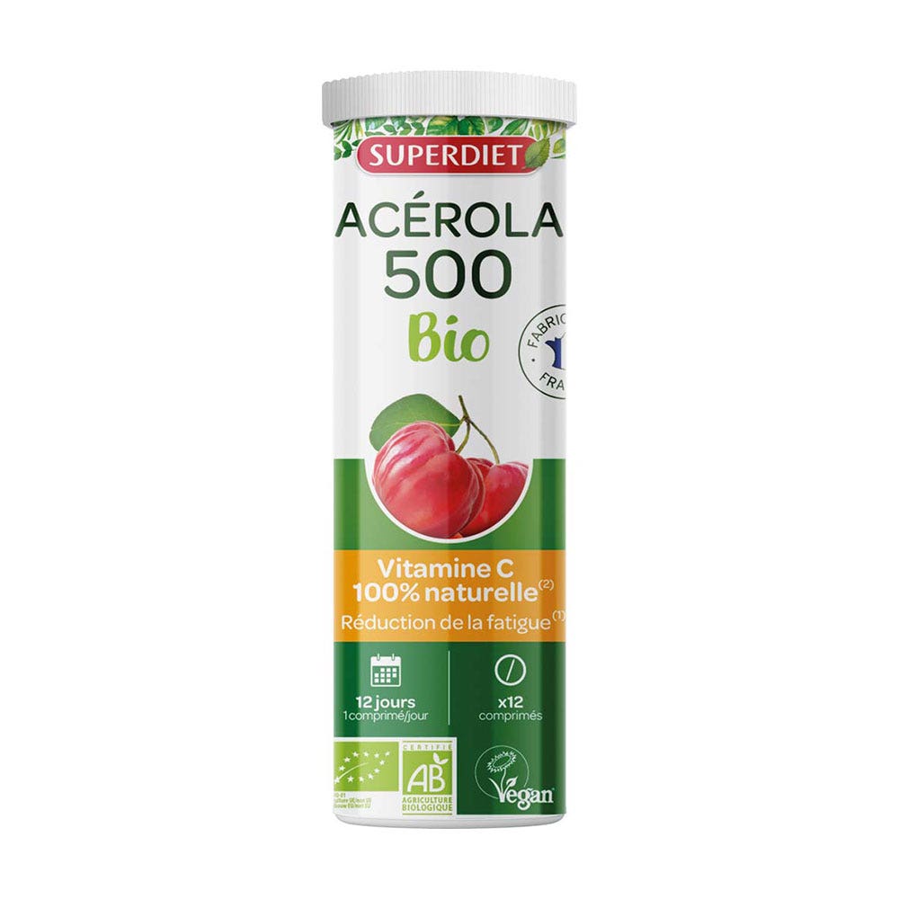 Superdiet Acerola 500 organic 12 tablets