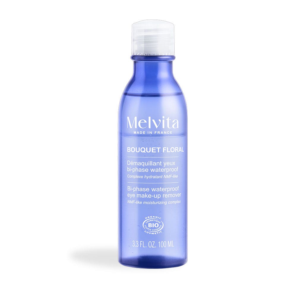 Melvita Floral Bouquet Bi-phase waterproof eye makeup remover organic formula 100 ml