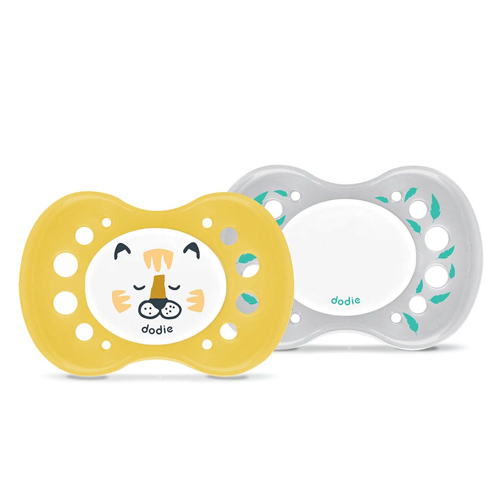 Dodie Physiological Silicone Night Soothers 18 Months and Plus x2