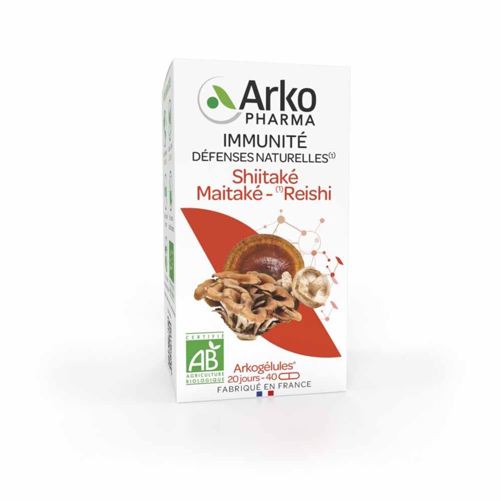 Arkopharma Arkocapsules Organic Shiitake Maitake-Reishi x40 capsules
