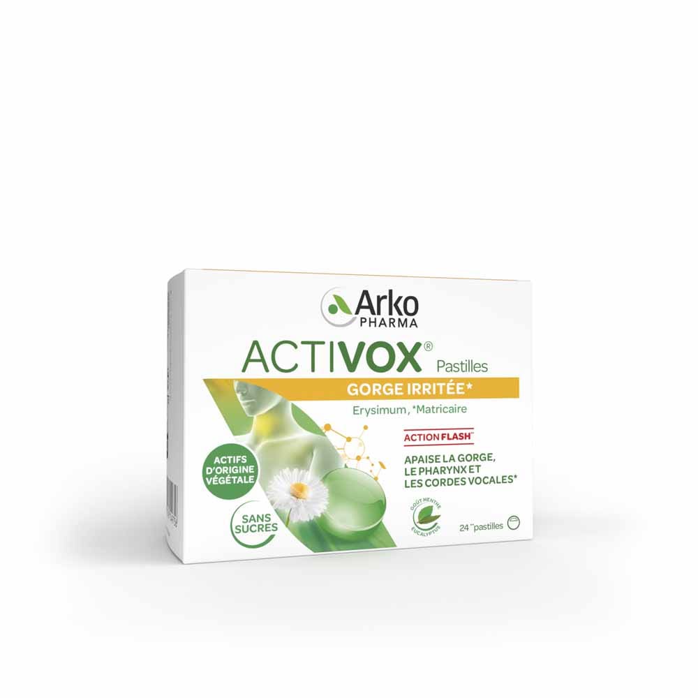 Arkopharma Activox Soothes throat with mint and eucalyptus x 24 pastilles