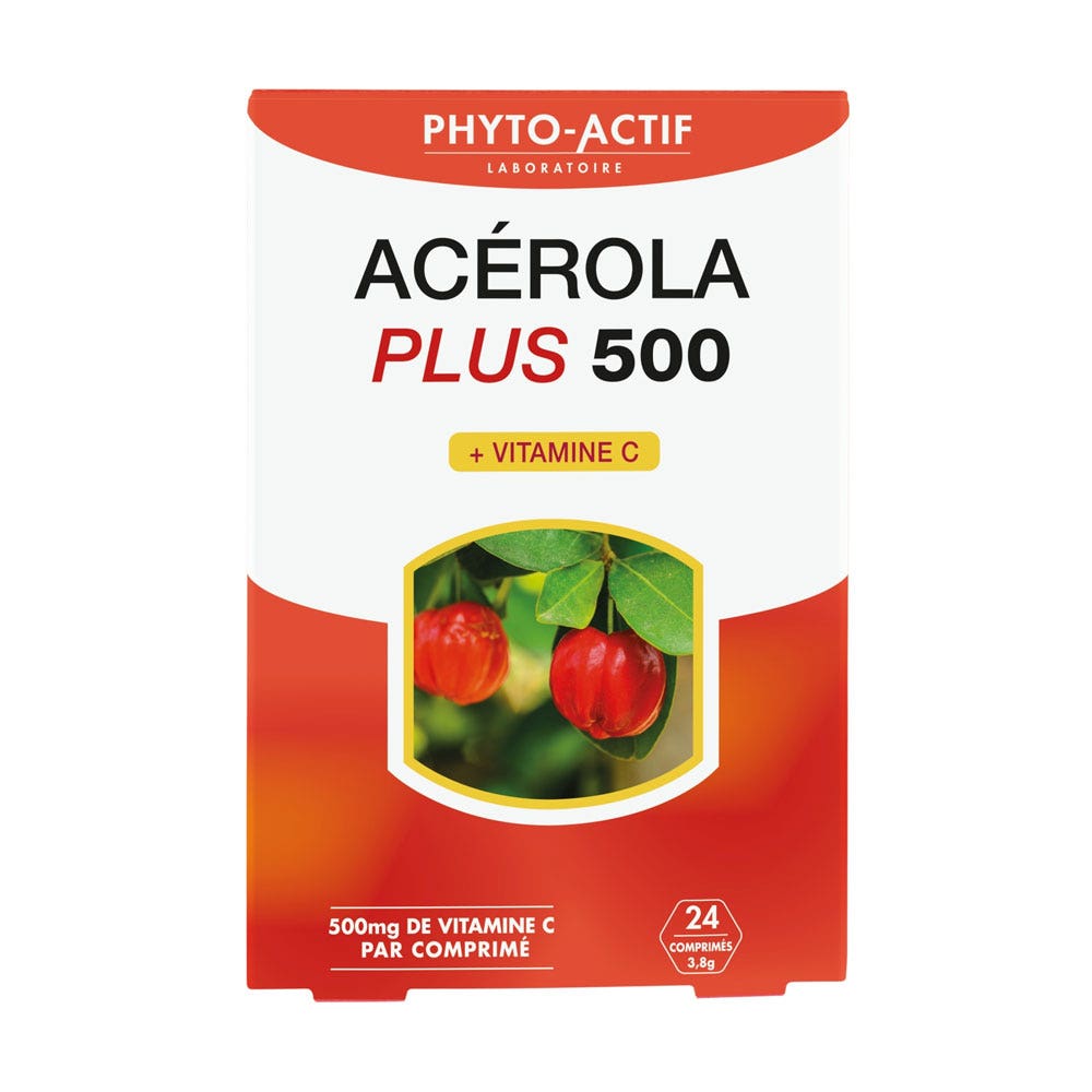 Phyto-Actif Acerola Plus 500 + vitamin C 24 tablets