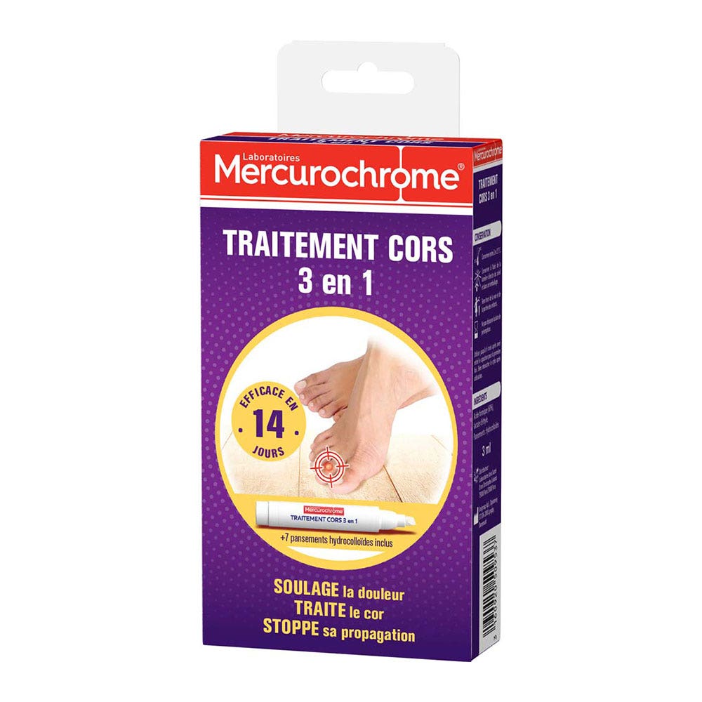 Mercurochrome 3-in-1 Callus Treatment Pen And 7 Plasters 4ml