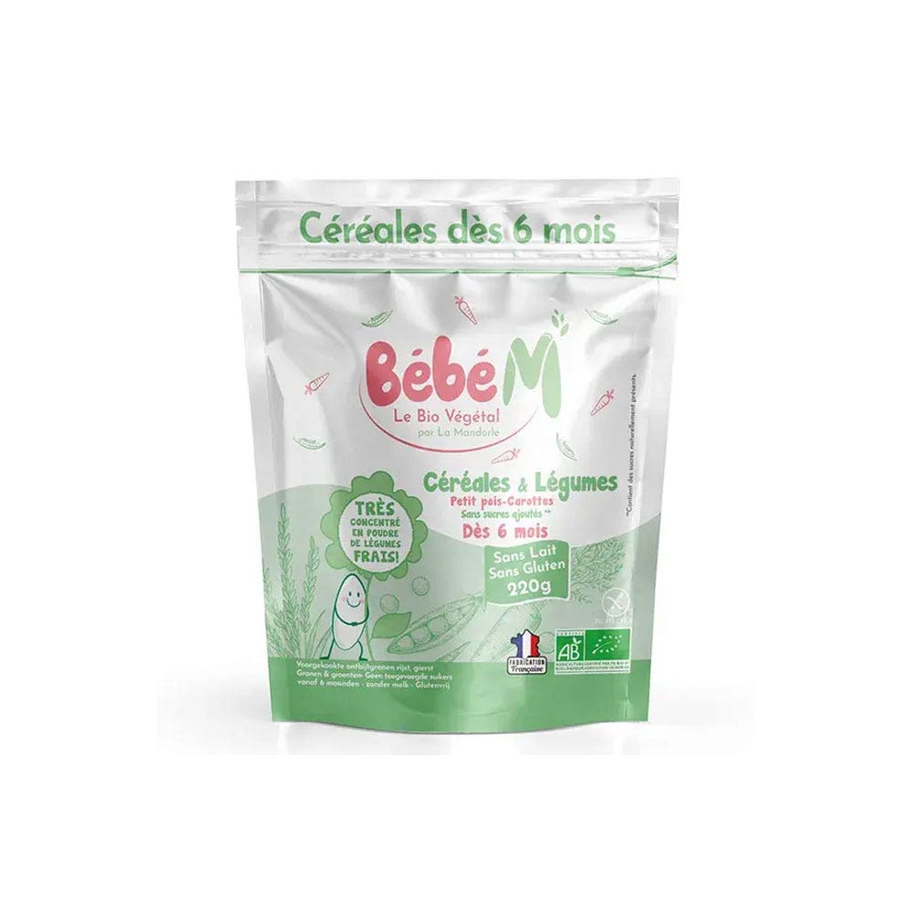 La Mandorle Bébé M Organic Cereals and Vegetables suitable from 6 months 220 g