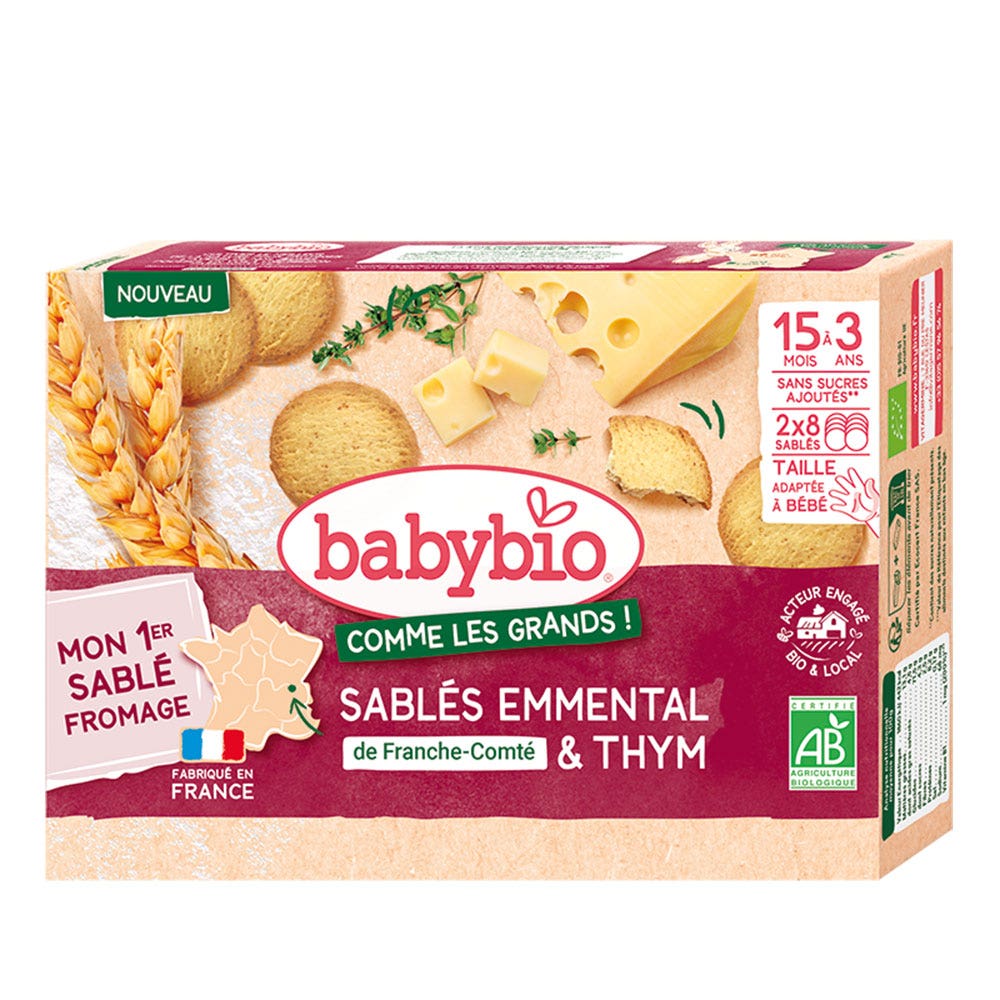 Babybio Emmental and thyme biscuits 16 units