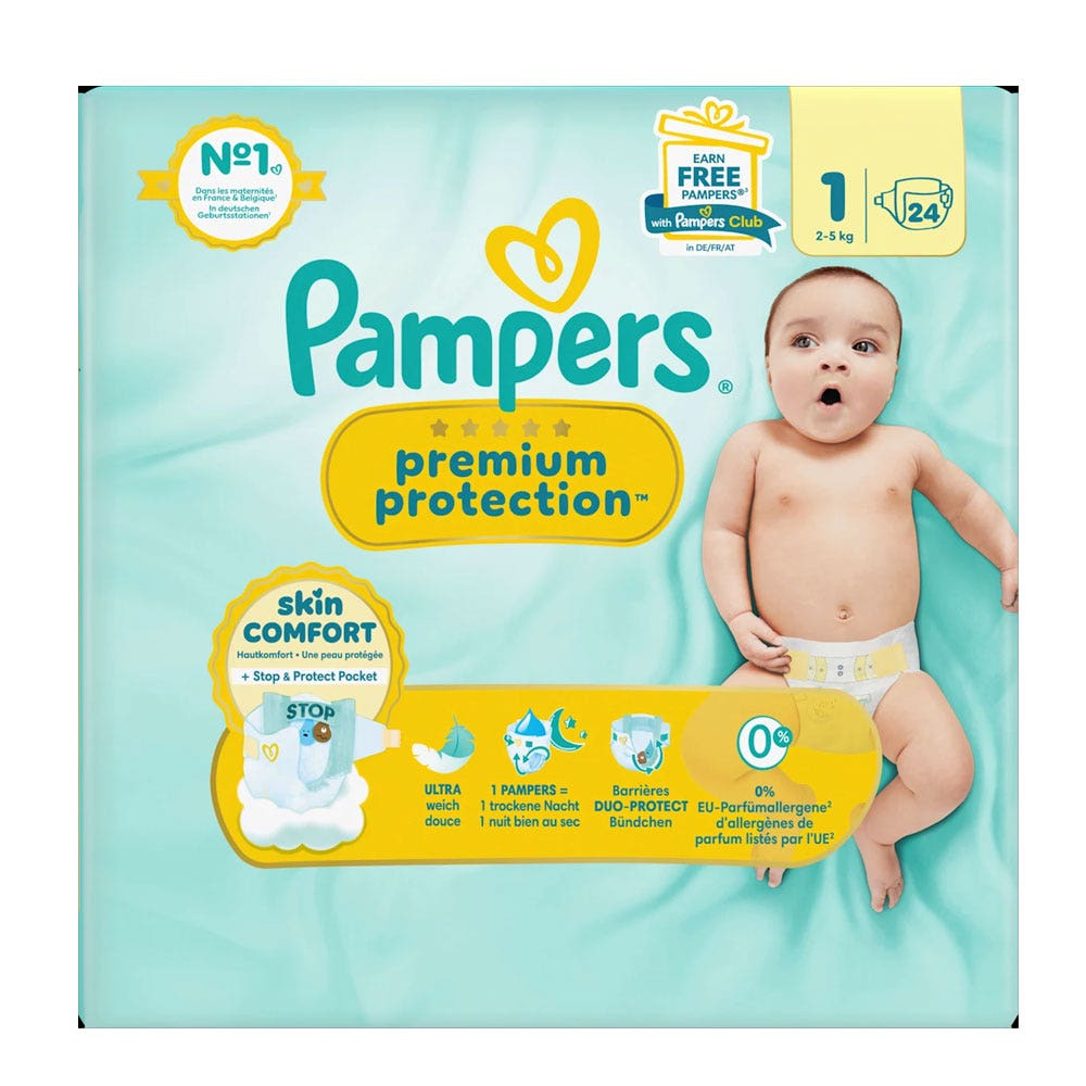 Pampers Premium New Baby Nappies Size 2- X 21 x24