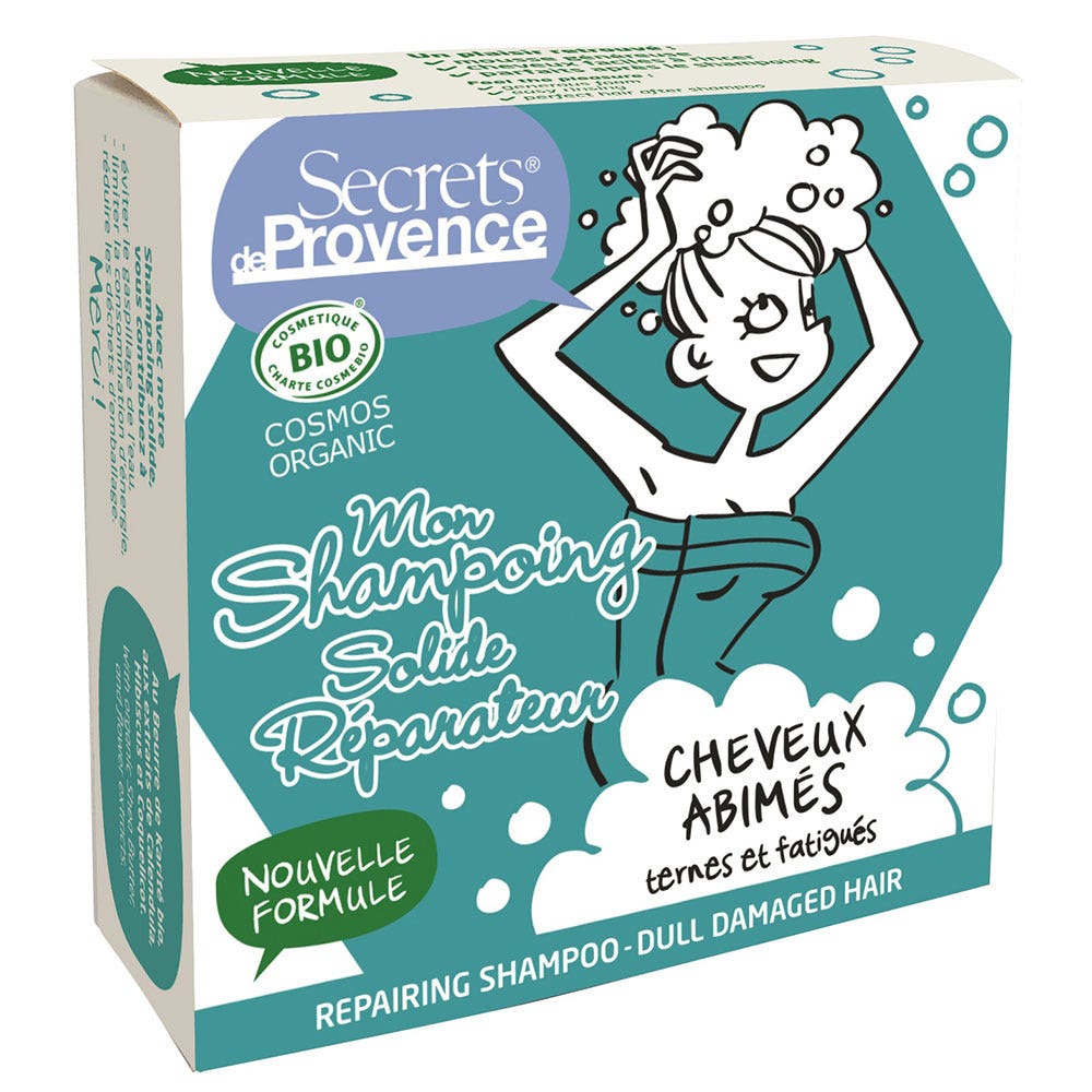 Secrets de Provence Repair solid shampoo damaged, dull, and tired hair 85 g
